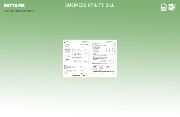 Модерен стил шаблон за деловна сметка за комунални услуги (страници) на Сингапур